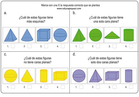Formas y figuras geométricas tridimensionales primaria