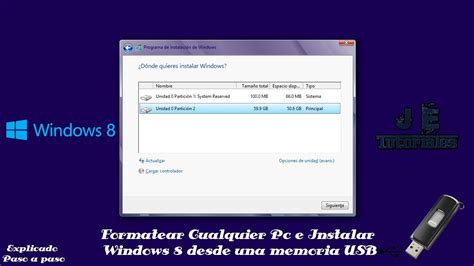 Formatear Cualquier Pc e Instalar Windows 8 desde una ...