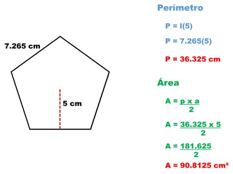 fórmula para obtener el área de un pentágono | matematicas ...