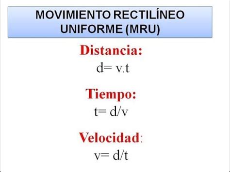 formulas y problemas del movimiento rectilíneo uniforme ...
