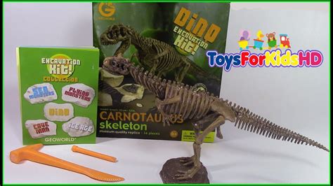 Fósil de los dinosaurios para niños   Dino Excavation Kit Carnotaurus ...