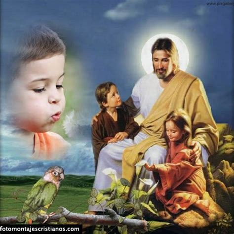 Fotomontajes de Jesús con niños
