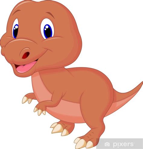 Fotomural Lindo bebé de dibujos animados dinosaurio   PIXERS.ES
