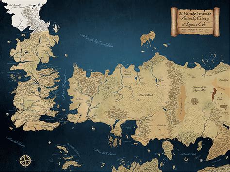 Fotomural Mapa de los 7 reinos Juego de Tronos | TeleAdhesivo.com