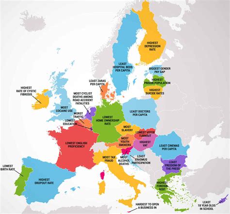 Four maps show 50 states and European countries best and ...