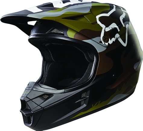 Fox Racing Adult Green Camo/Black V1 Camo Dirt Bike Helmet ...