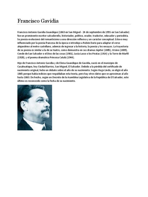 Francisco Gavidia Biografia | América Central | Política  General