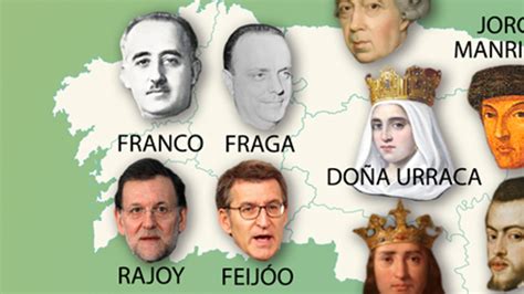 Franco, Fraga, Rajoy y Feijóo, representantes gallegos en ...