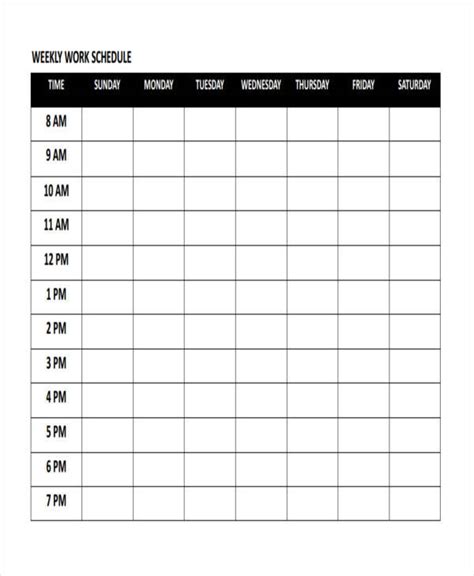 FREE 12+ Job Schedule Samples and Templates in PDF | MS Word