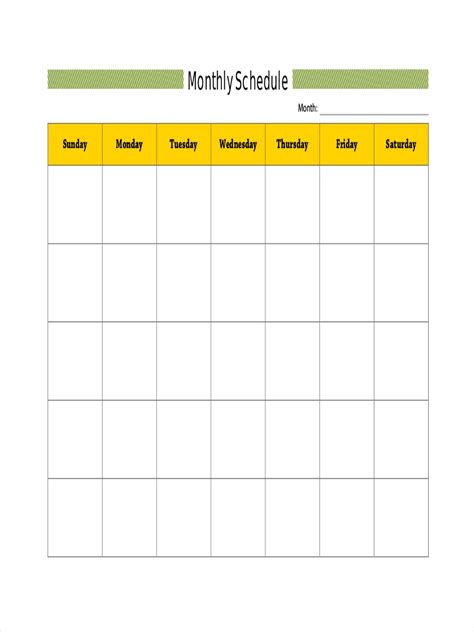 FREE 7+ Blank Schedule Examples & Samples in Google Docs ...