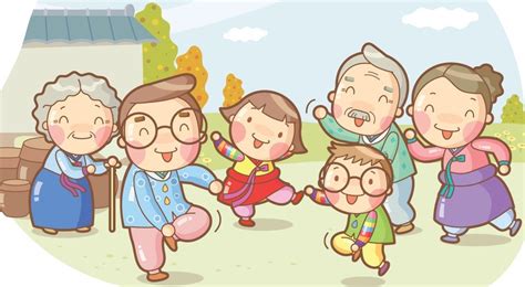 Free Cartoon Happy Family Illustration Vector   TitanUI