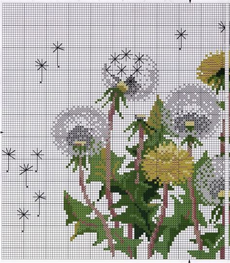 Free Cross stitch pattern Dandelions | DIY 100 Ideas