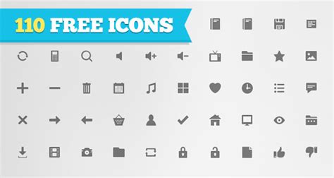 Free Download: 110 Flat Icons For Personal or Commercial ...