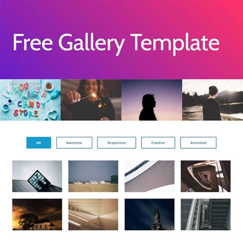 Free HTML Bootstrap Photo Gallery Template