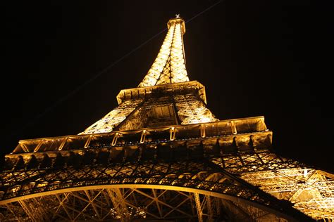 Free Images : night, eiffel tower, paris, monument, france ...