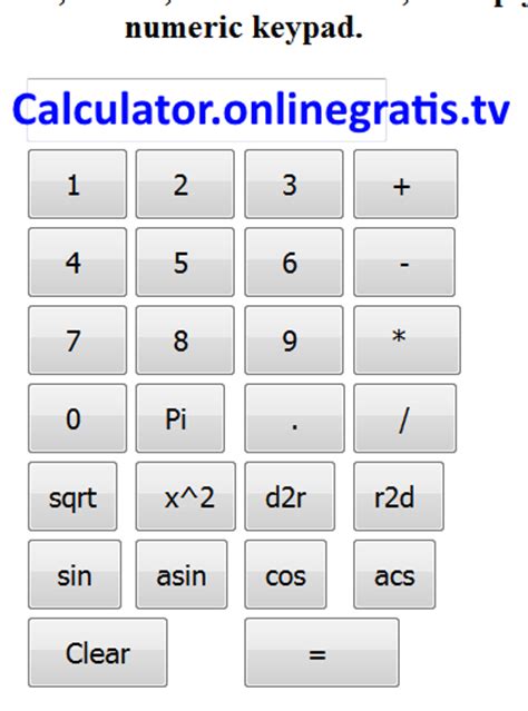 Free Online Calculator