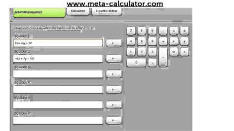 Free Online Linear Equations Solver  Meta Calculator ...