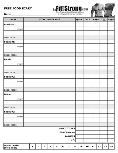 Free Printable Calorie Counter Sheet | Free Printable