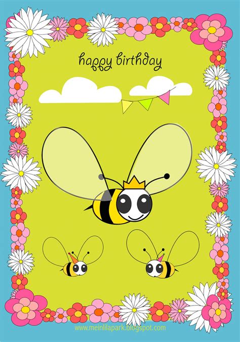 Free printable Happy Birthday card for kids   ausdruckbare ...