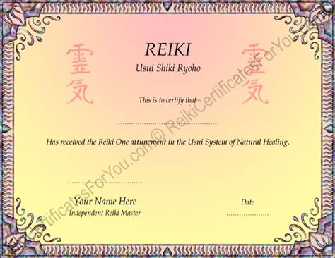 Free Printable Reiki Gift Certificate | Joy Studio Design ...