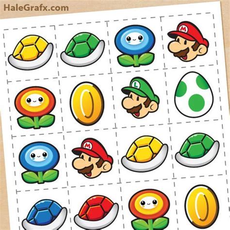 FREE Printable Super Mario Bros. Memory Game in 2019 ...