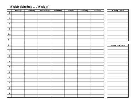 Free Printable Weekly Schedule Template | organize my life ...
