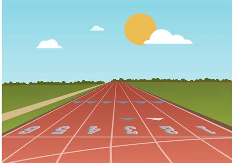 Free Running Track Vector   Download Free Vectors, Clipart ...