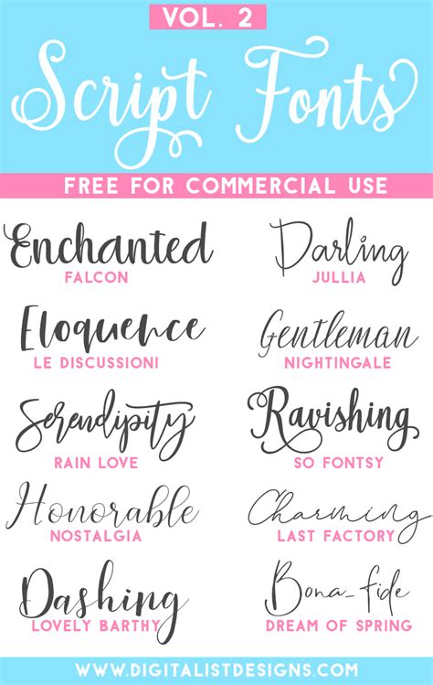 Free Script Fonts for Commercial Use Vol. 2 ...