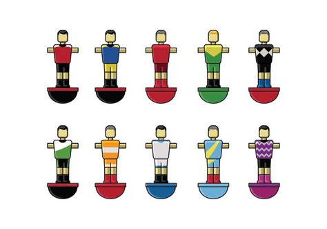 Free Table Football Player Set Vector   Download Free ...