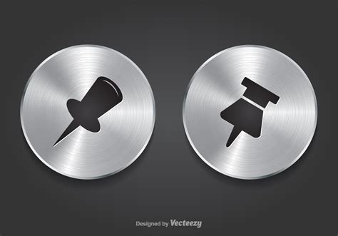 Free Thumb Tack Vector Metal Buttons   Download Free ...