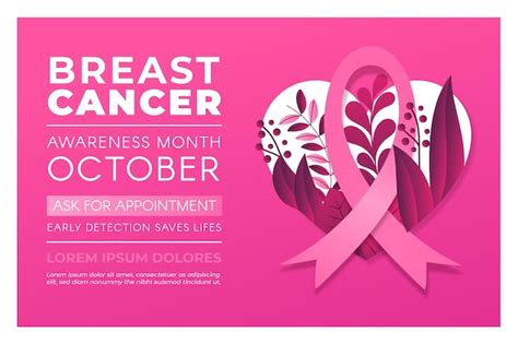 Free Vector | Breast cancer awareness month banner