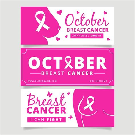 Free Vector | Breast cancer awareness month banner template