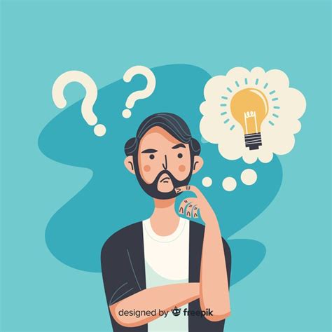 Free Vector | Flat thinking concept