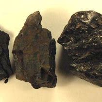 From left to right: peat, lignite, sub bituminous, bituminous, and ...