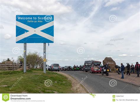 Frontera Entre Inglaterra Y Escocia En Carter Bar Con El ...