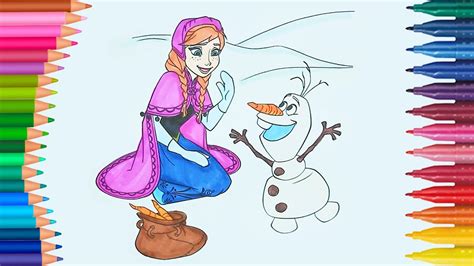 Frozen Anna y Olaf | Dibujos Para Niños | Learn Colors ...