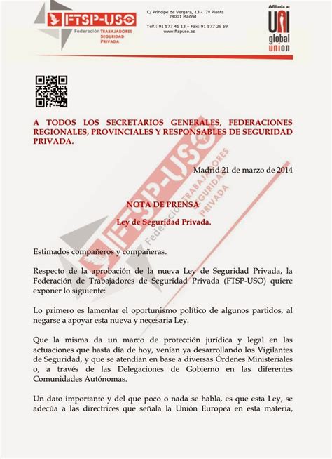 FTSP USO Las Palmas: Nota de Prensa sobre la nueva Ley de ...