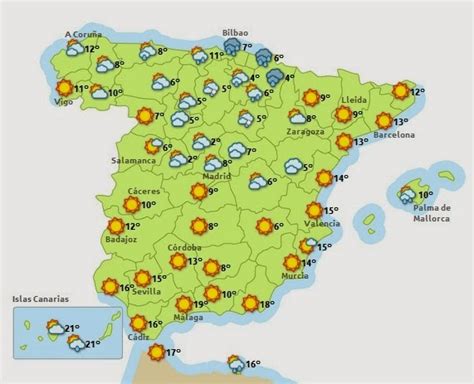 Fuera de clase: Análisis de un mapa del tiempo.