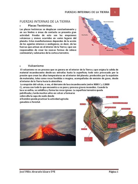 Fuerzas Internas de La Tierra | Temblores | Volcán