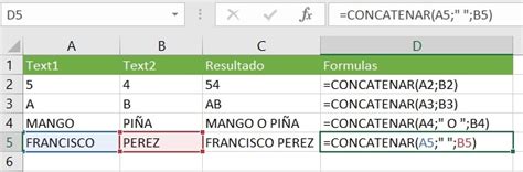 Función Concatenar En Excel   Siempre Excel