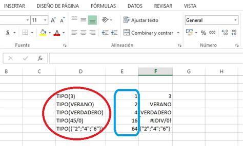Función TIPO en Excel « Funciones De Información En Excel ...