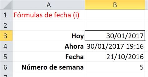 Funciones de fecha en #Excel.   Business Intelligence MX