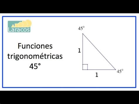 Funciones trigonometricas del angulo de 45 grados   YouTube