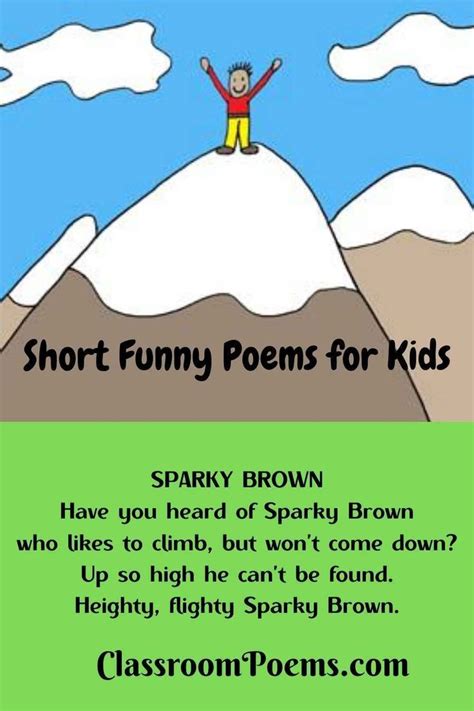 Funny Short Poems | Funny poems for kids, Short poems for ...