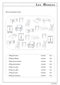 Furniture in Spanish   Los Muebles   Activity Pack by Edu Zebra | TpT