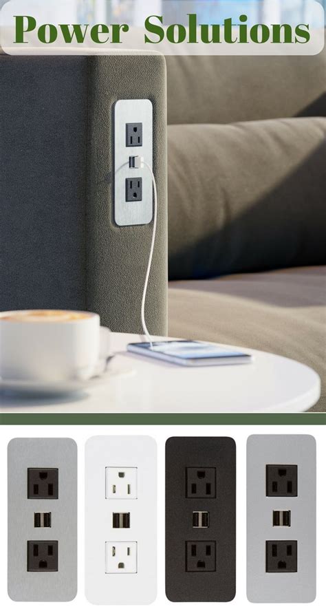 Furniture mounted power sockets. Flat panel sits nearly flush with the ...