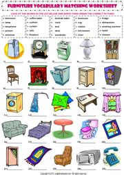 Furniture Vocabulary ESL Worksheets | Vocabulary, Vocabulary worksheets ...