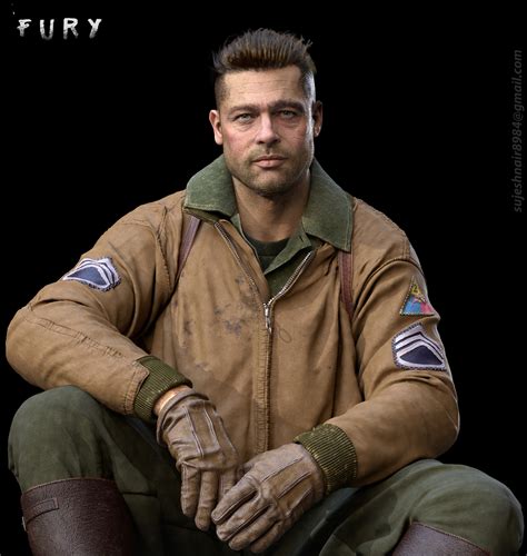 Fury Brad Pitt by suju | Realistic | 3D | CGSociety