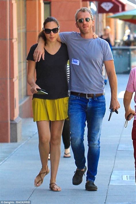 Gal Gadot wears yellow skirt for stroll with husband ...