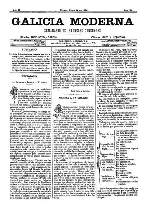 Galicia Moderna. Núm. 39, 24 de enero de 1886 | Biblioteca Virtual ...